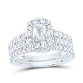 1 1/2CTW-DIA NKE 3/8CT-CEME BRIDAL SET SINGLE HALO